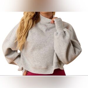 Elegant Gray Women's Turtleneck Sweater